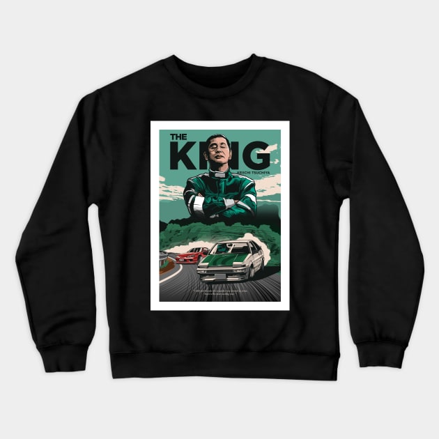 Drift King - Keiichi Tsuchiya Crewneck Sweatshirt by rizadeli